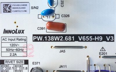 KIT DE TARJETAS PARA TV VIZIO / MAIN 6M03M0003700R / TD.MT5691.U761 / FUENTE P650D108DB / PW.138W2.681_V655-H9_V3 / P20030291 / B0002G000 / T-CON TACDJ4031 / PANEL V650DJ4-D03 REV.C1 / MODELO V655-H19 LINIZC - Imagen 4